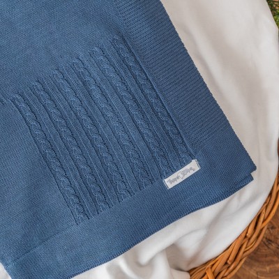  Saída de Maternidade Thommy - Azul Jeans e Bege